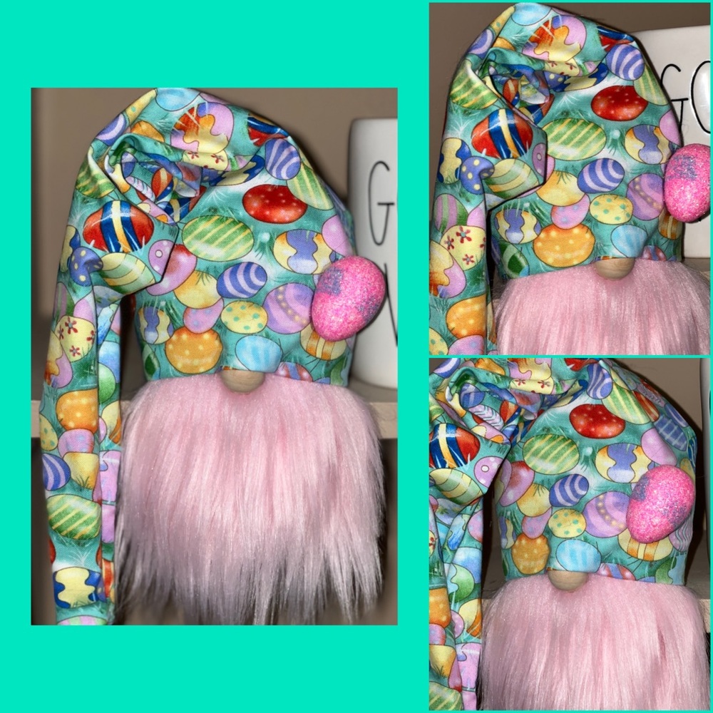 🐰 Handmade Easter Bunny Egg Gnome With 3D Egg on Hat 🌸